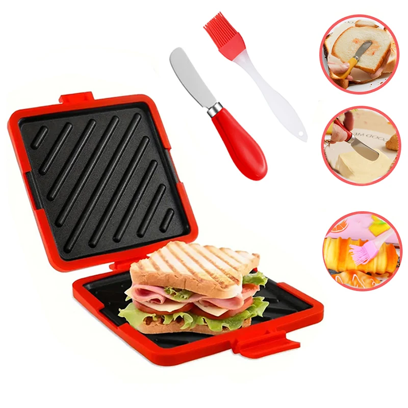 Baking Kitchen Set - Juego de 3 tostadoras de sándwiches