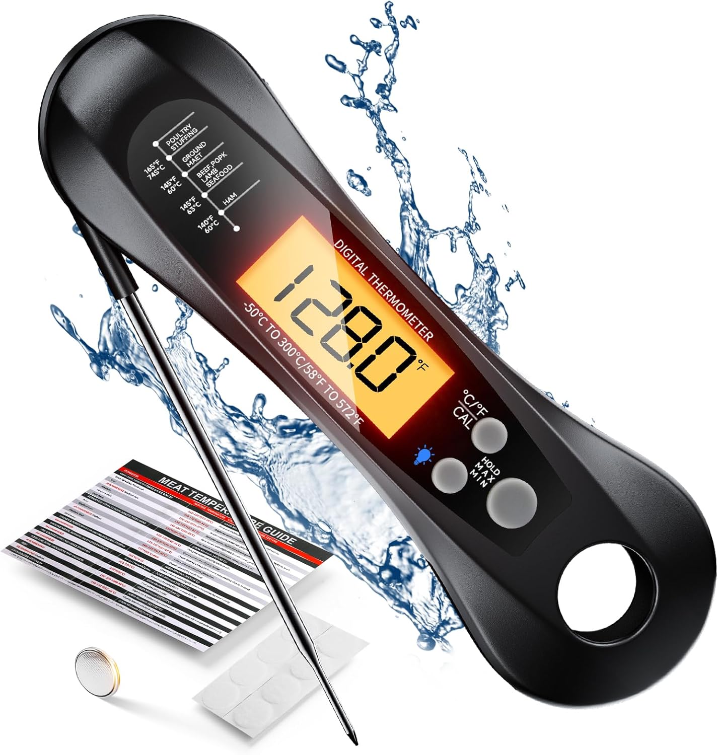 Kitchen Equipment For Baking - Termómetro Digital para Carne, Resistente al