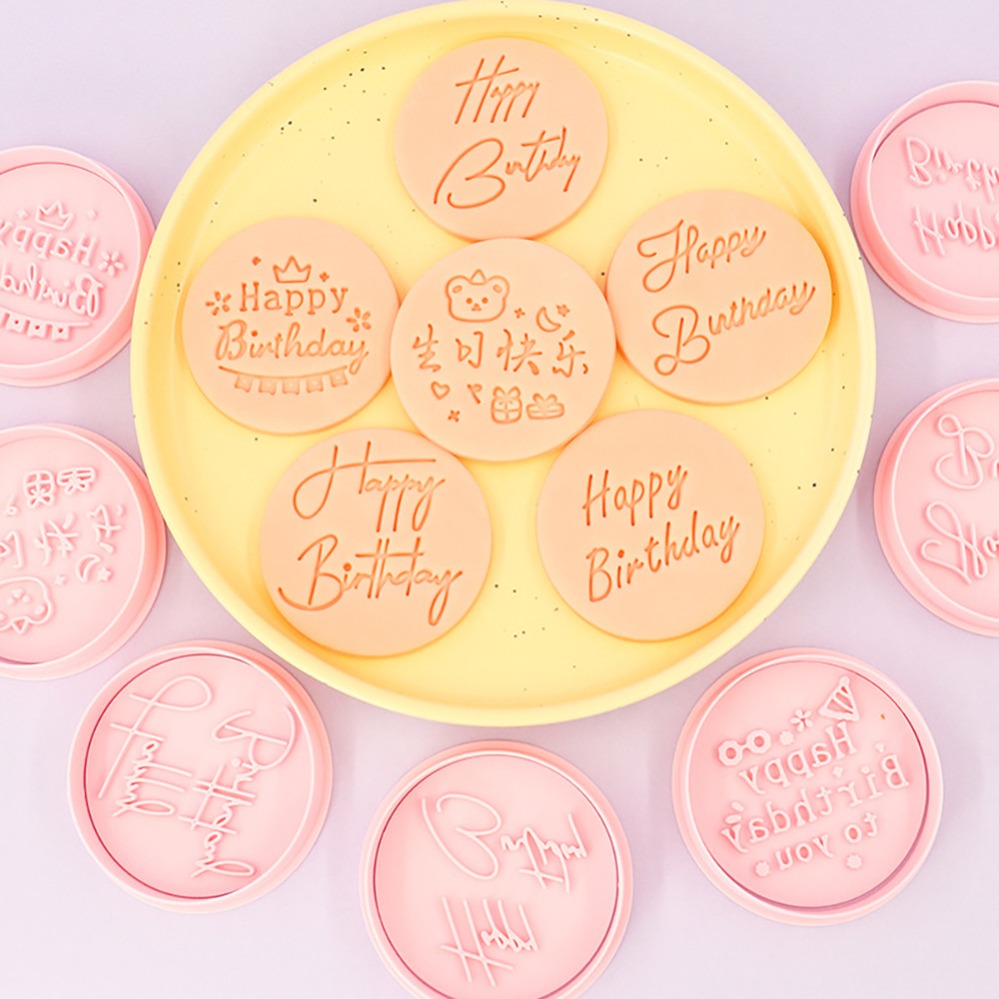 Kitchen Equipment For Baking - Cortadores de Galletas de Feliz Cumpleaños,