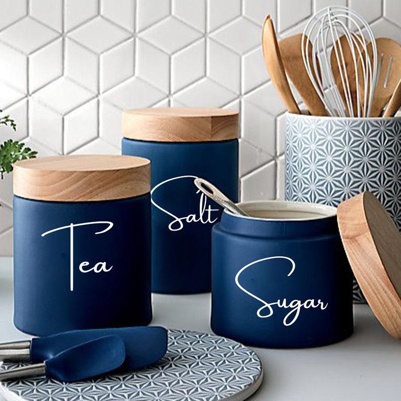 Kitchen Baking Canisters - Sin tarros, 8 Uds., organización de