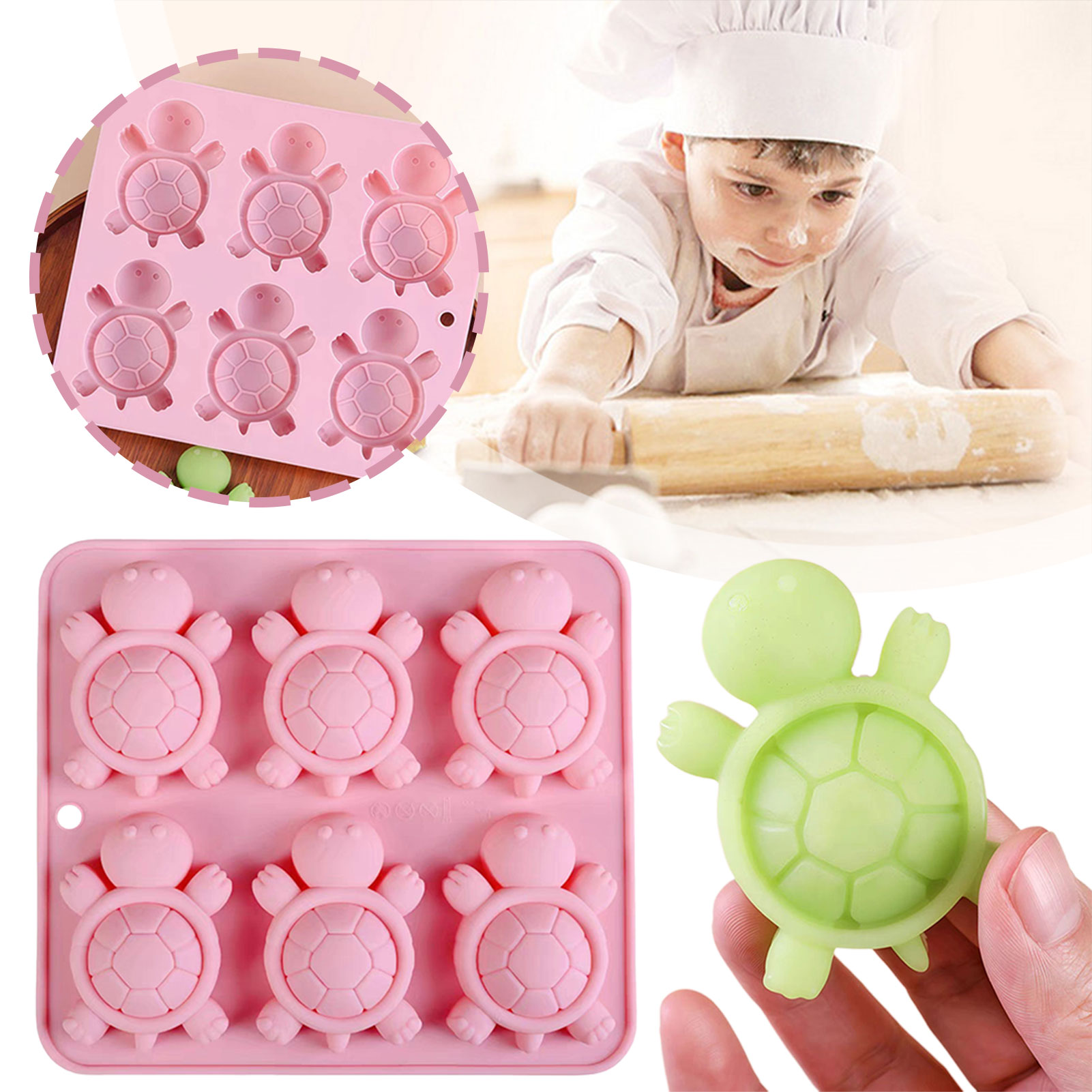Kitchen Baking Tray - Tortugas Bandeja de hielo Tortugas 3D
