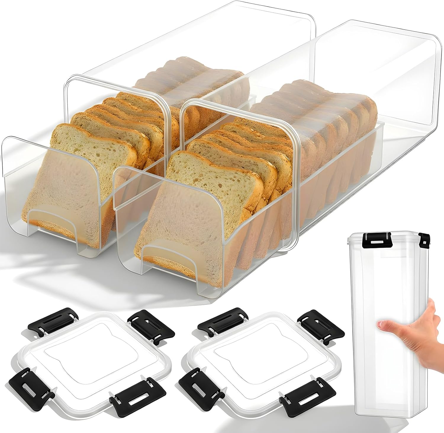 Kitchen Baking Tray - Contenedor para Guardar Pan con Tapa