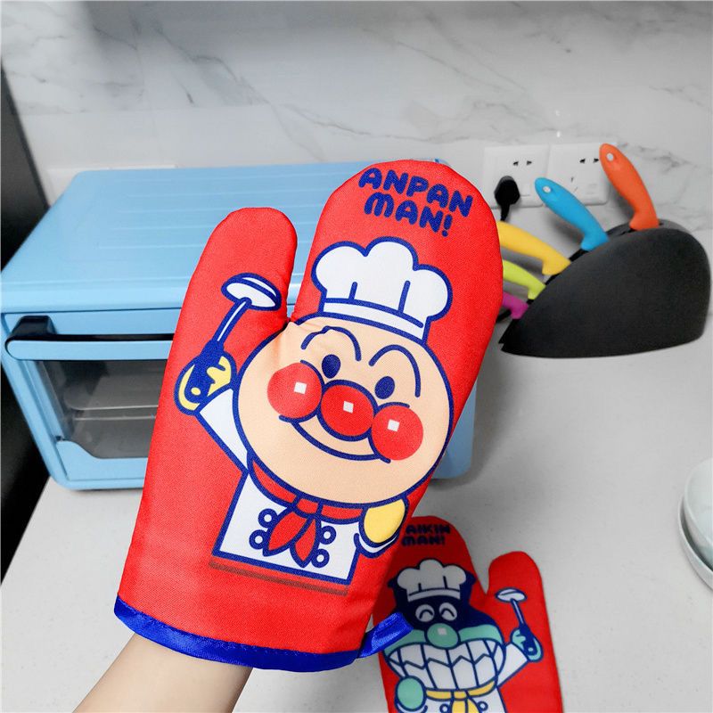 Kitchen With Baking Area - Guantes aislantes para horno microondas Anpanman,