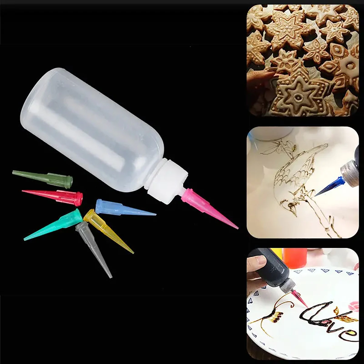 Kitchen Baking Drawing - Botellas exprimibles para pintura de mermelada