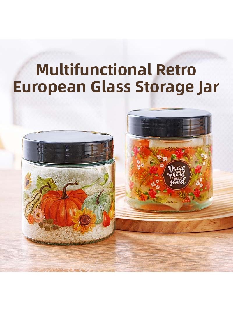 Kitchen Baking Canisters - Tarro de almacenamiento sellado de vidrio