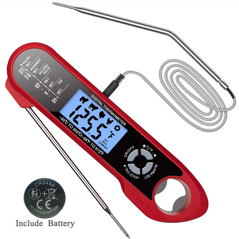 Kitchen Equipment For Baking - Termómetro para carne con doble sonda,