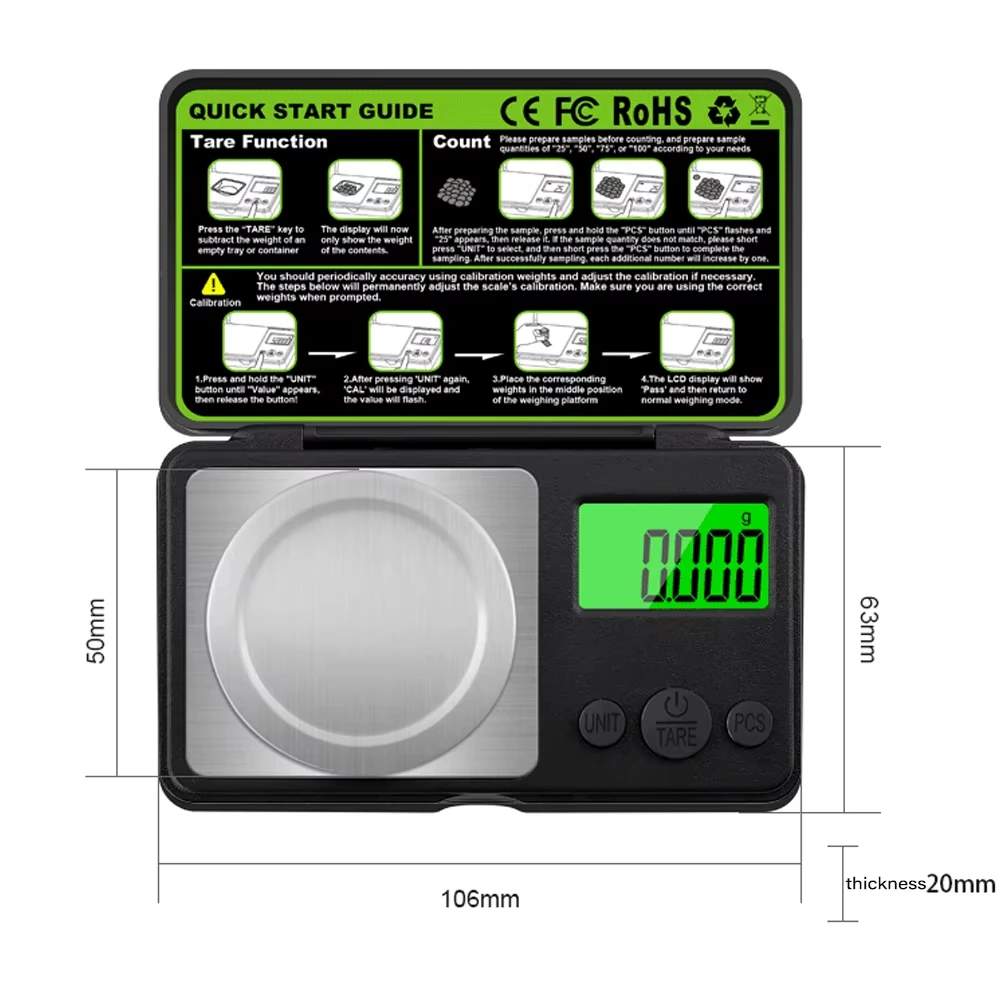 Mini Kitchen Baking - Mini Báscula Digital para Joyería, Báscula