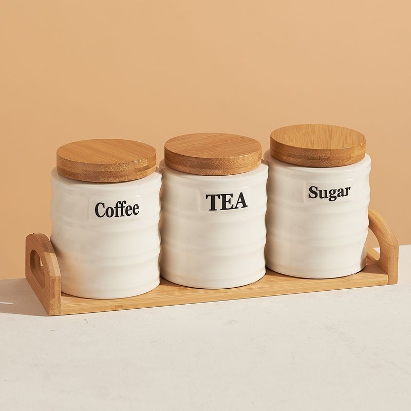 Juego de 3 Recipientes de Cerá - Kitchen Baking Canisters reseña y precio