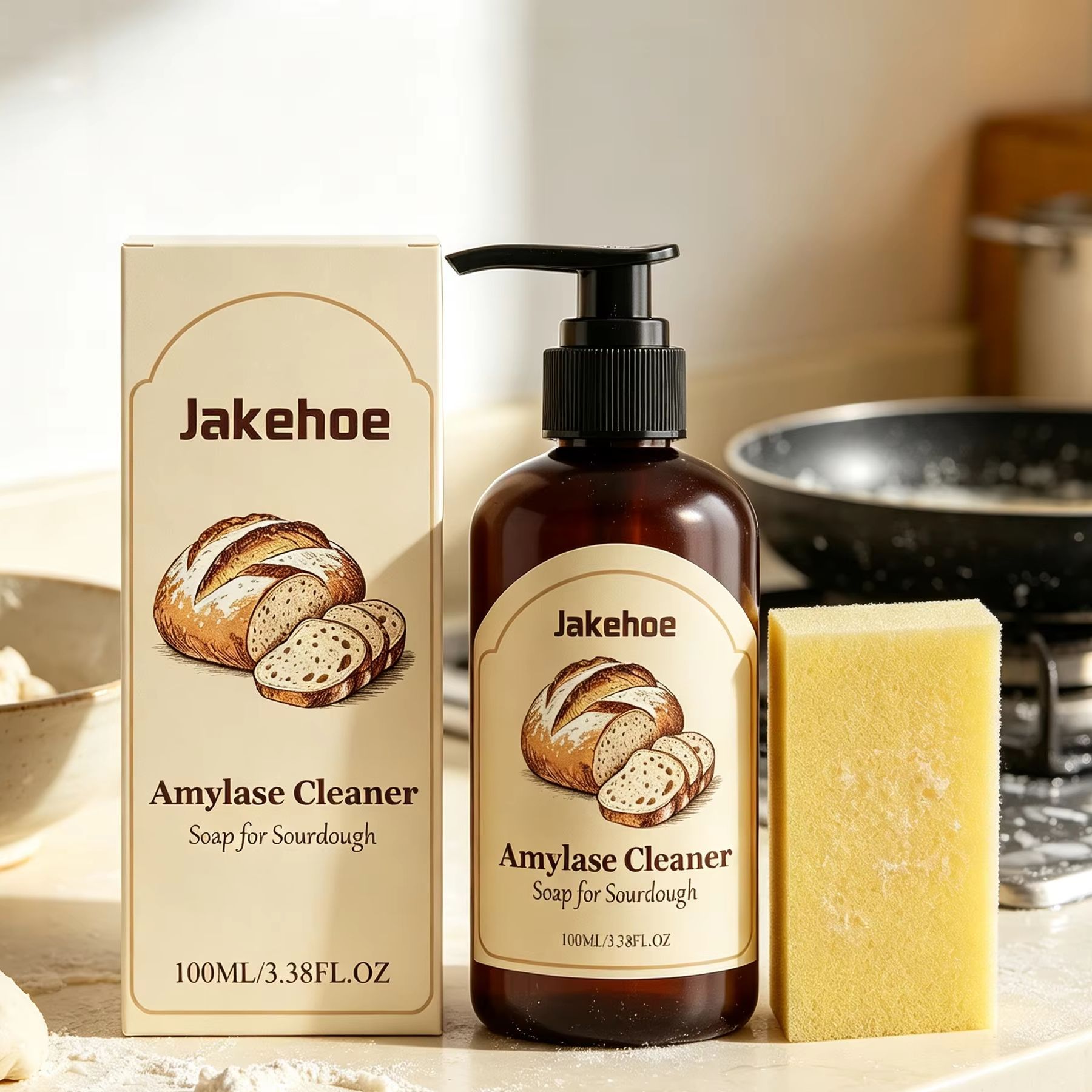 Jakehoe Amylase Cleaner Soap,  - Kitchen Baking Mess reseña y precio