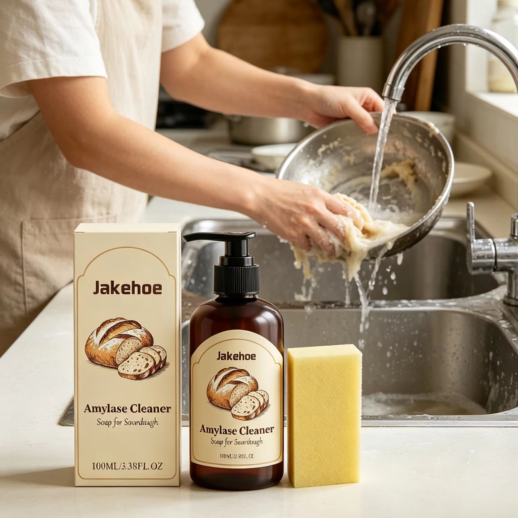 Jakehoe Amylase Cleaner Soap,  - Kitchen Baking Mess reseña y precio