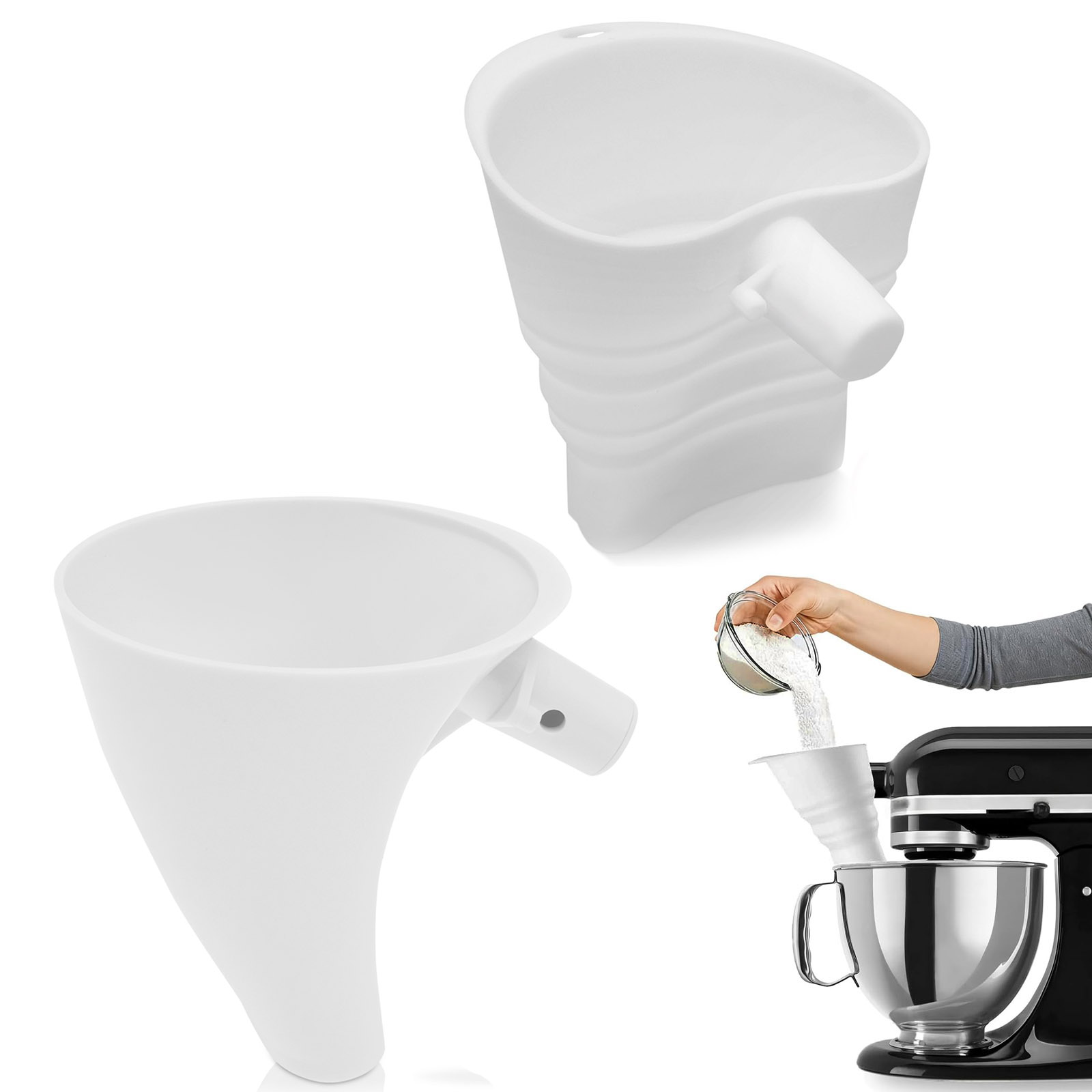 Embudo de harina de silicona p - Kitchen Baking Mess reseña y precio