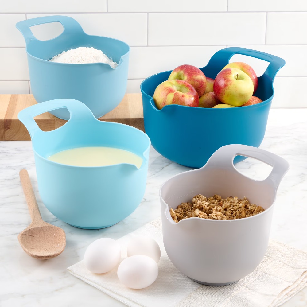 Juego de 4 tazones de plástico - Baking Kitchen Set reseña y precio