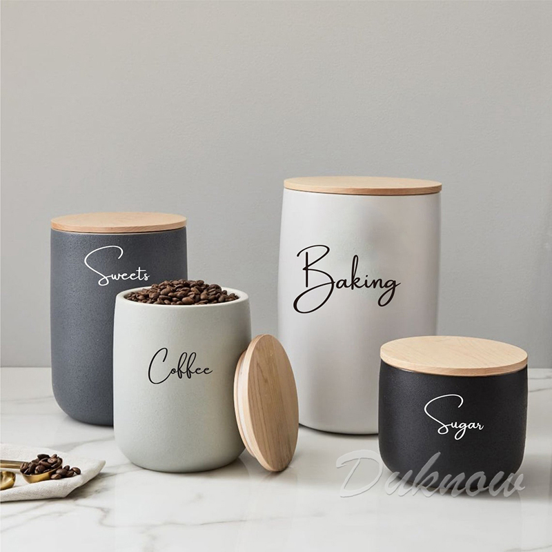 Etiquetas adhesivas para tarro - Kitchen Baking Canisters reseña y precio