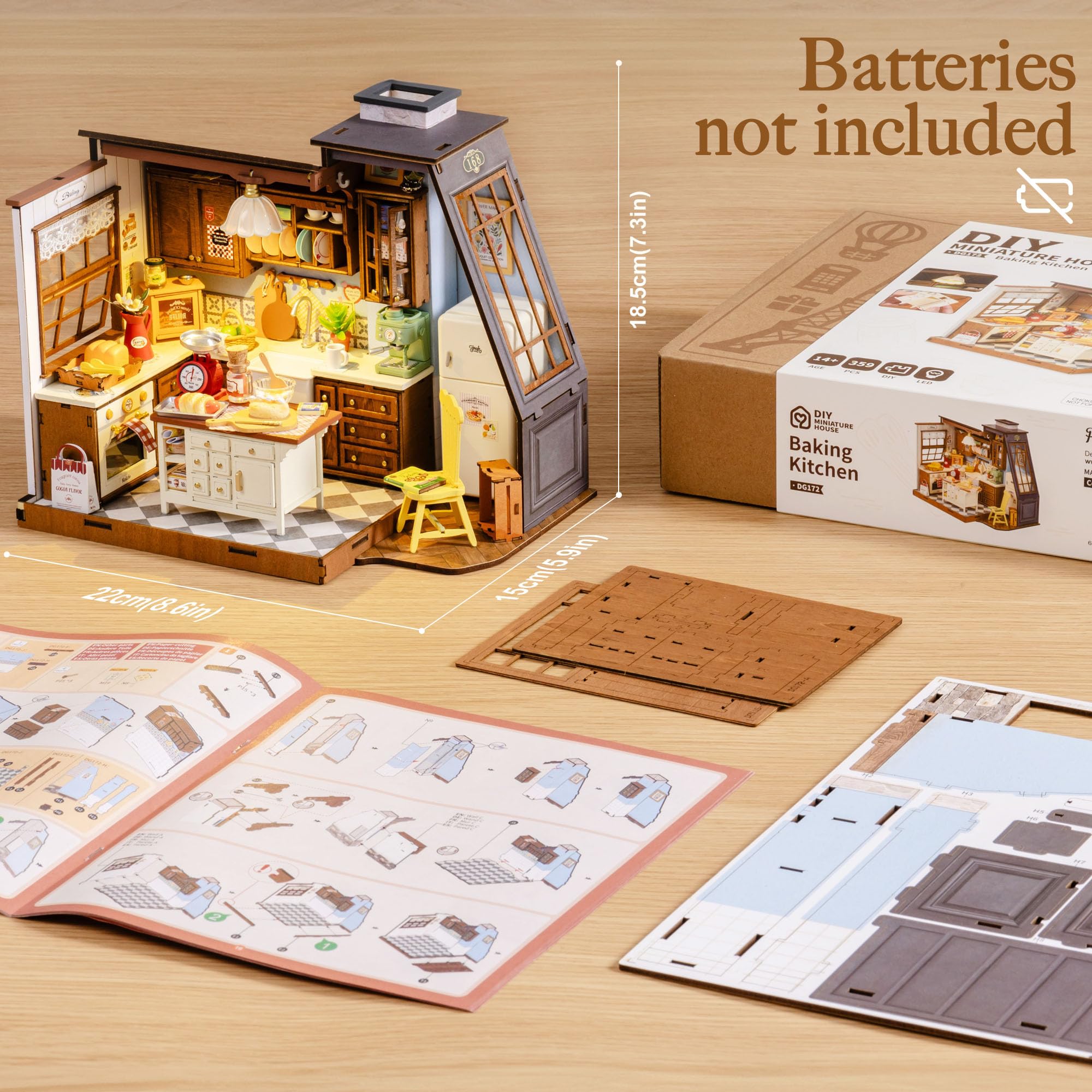 Rolife-Kit de casa en miniatur - Baking Kitchen Robotime reseña y precio