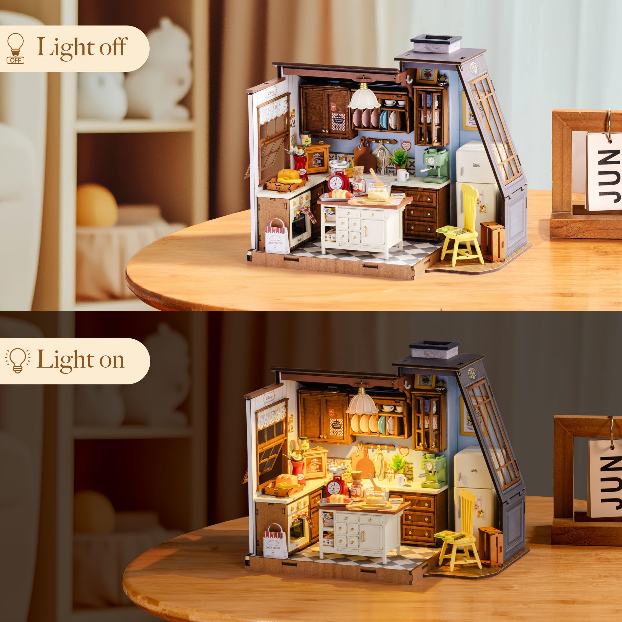 Rolife-Kit de casa en miniatur - Baking Kitchen Robotime reseña y precio